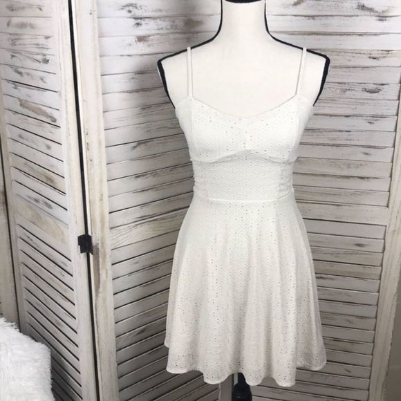 Aeropostale Dresses & Skirts - AEROPOSTALE | Babydoll White Cutout Mini Dress Sm